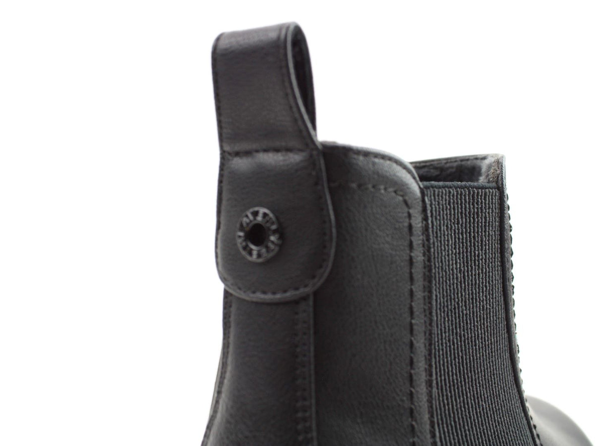 Heavenly Feet New Rolo Black Low Wedge Vegan Ankle Boots