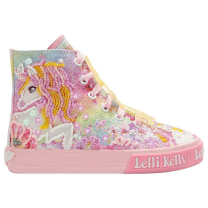 Lelli Kelly LK1004 (BX02) Unicorn Mid Fantasia Multi Side Zip Boots