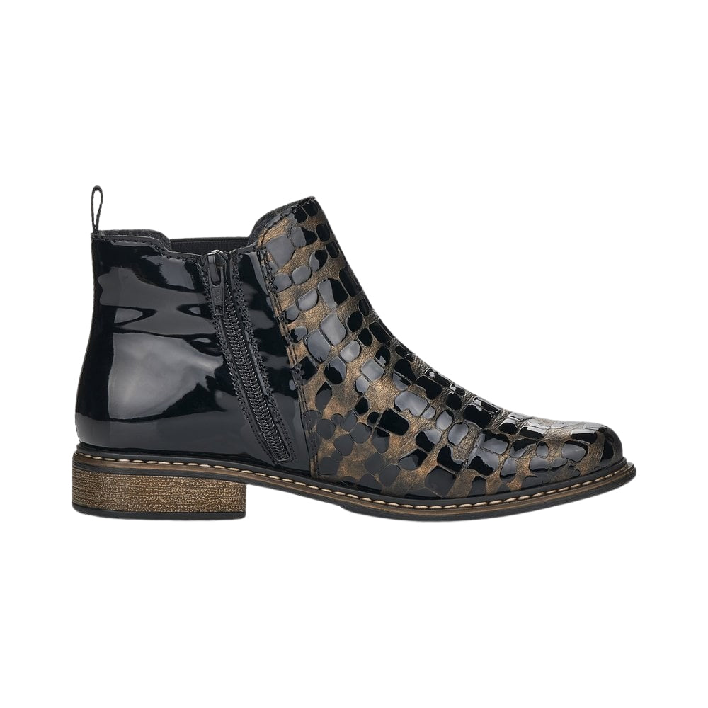 Rieker Z4965-90 Warm Lined Chelsea Black Boots