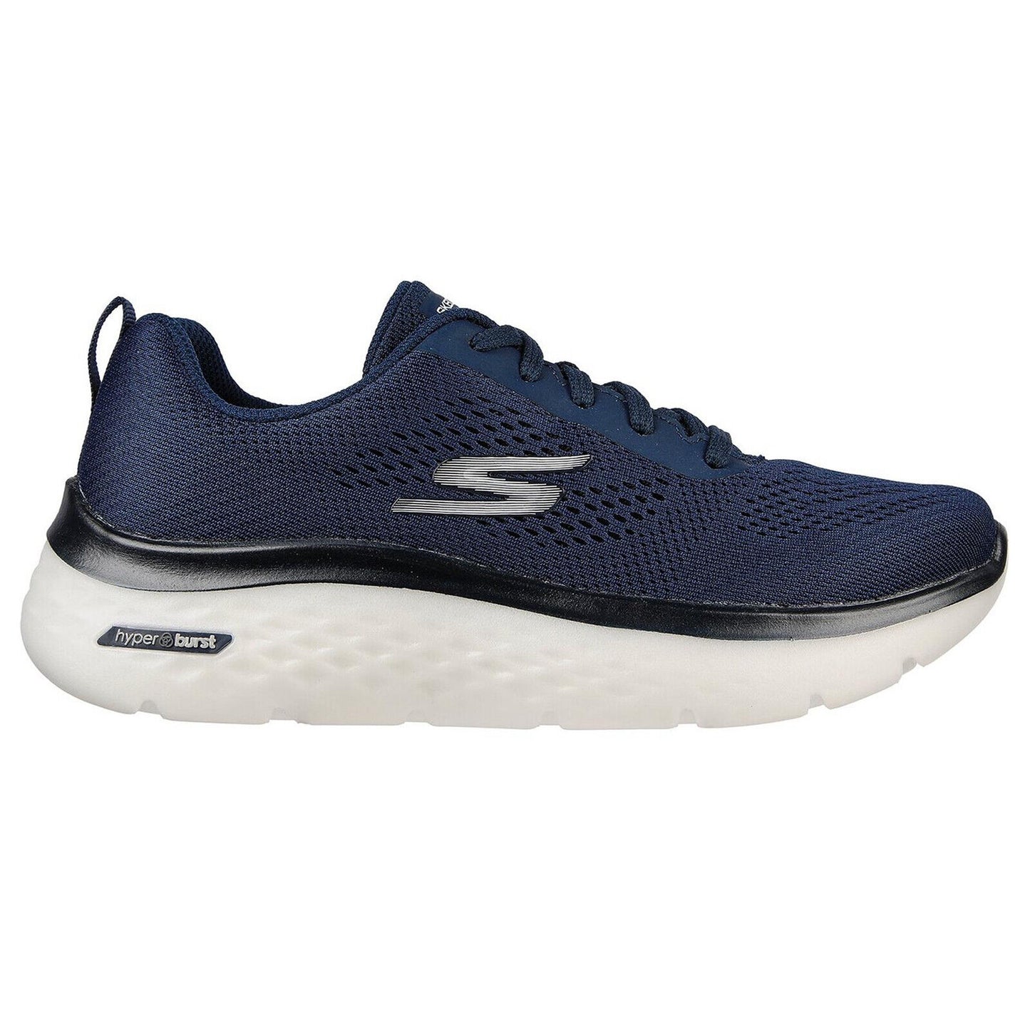 Skechers Go Walk Hyper Burst Space Insight Navy White Ortholite Trainers