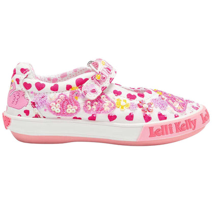 Lelli Kelly LK1052 (BA02) Bianco Fantasy Swan Dolly Shoes