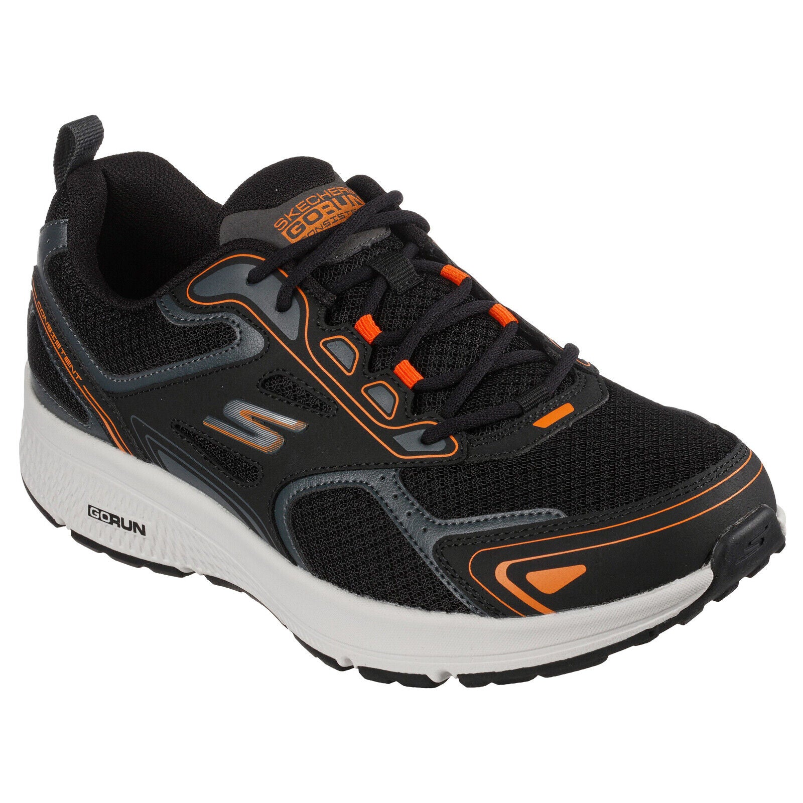 Skechers black and orange shoes Clearance