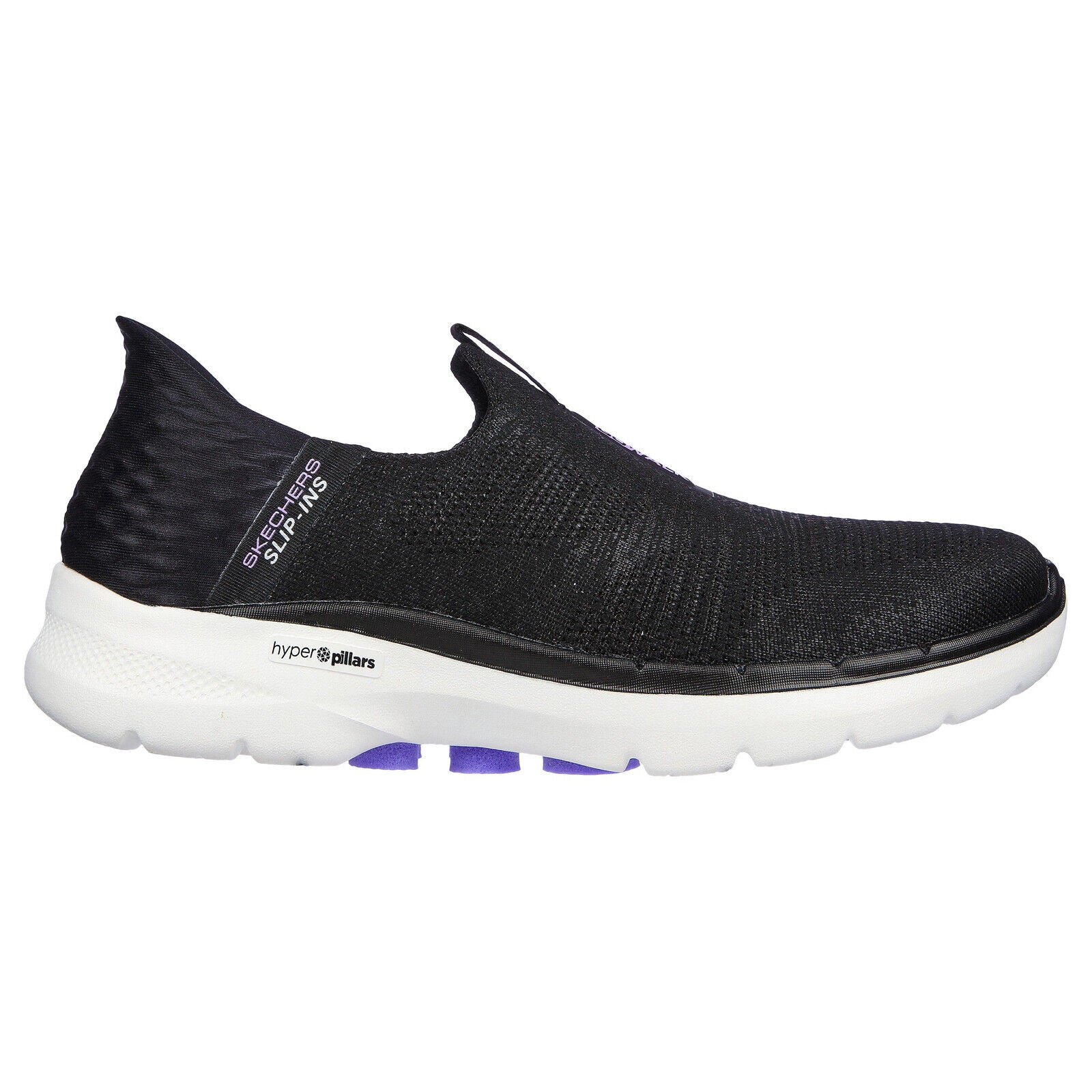 Skechers Womens Go Walk 6 Fabulous View Black Lavender Lightweight Sli Hirst Footwear