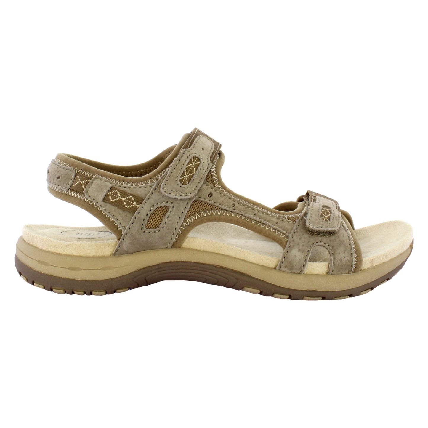 Free Spirit Frisco Toffee Suede Adjustable Strap Sandals