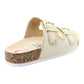 Heavenly Feet Womens Sandy Vegan Friendly Beige Sandals