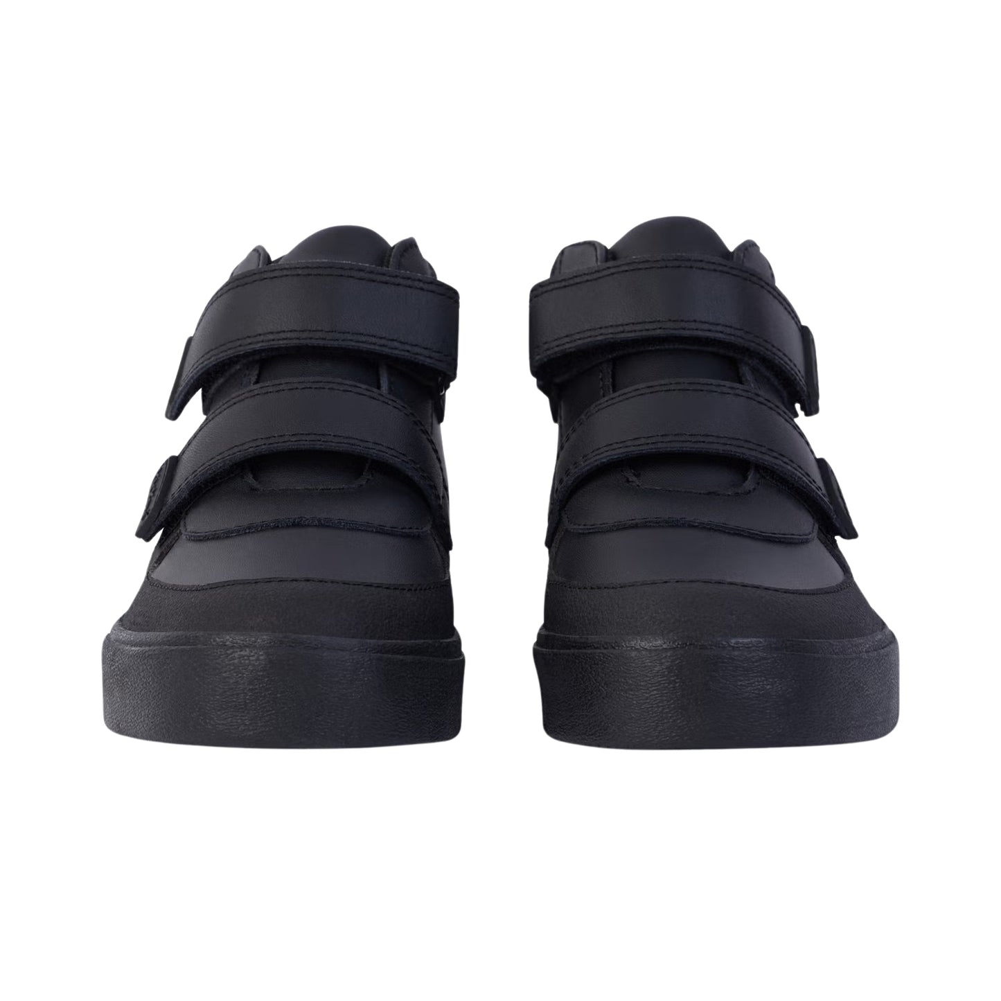 Kickers Boys Tovni Scuff Hi Black Leather School Shoes