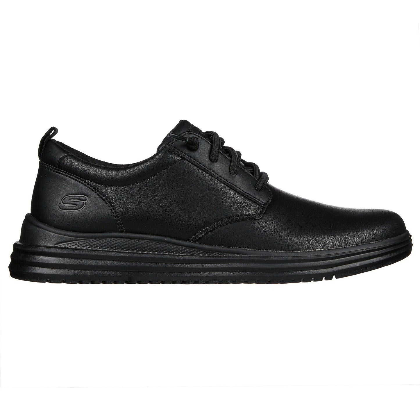 Skechers Mens Proven Mursett Black Leather Easy On Memory Foam Shoes