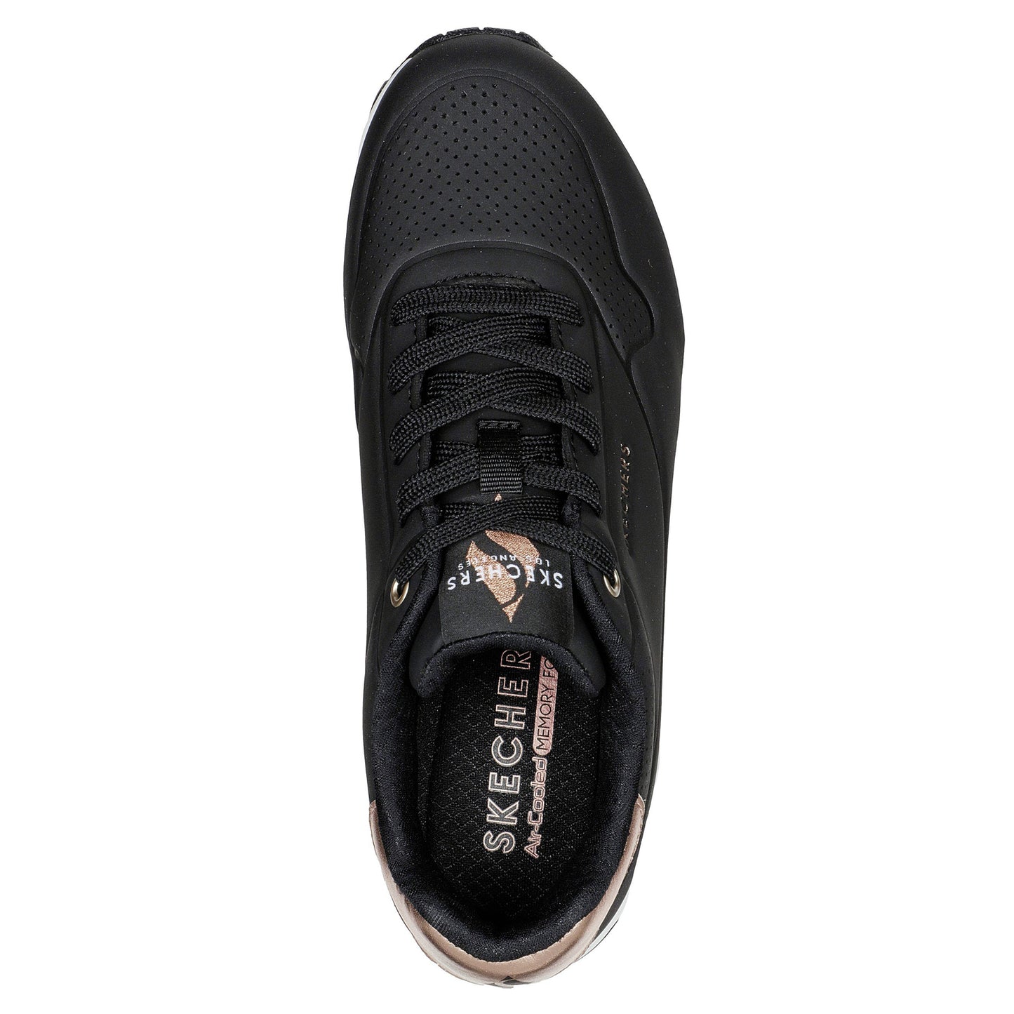 Skechers Womens Uno Golden Air Black Lace Up Trainers