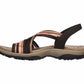 Skechers Ladies Reggae Slim Simply Stretch chocolate/Multi Sandals 163023/CHMT