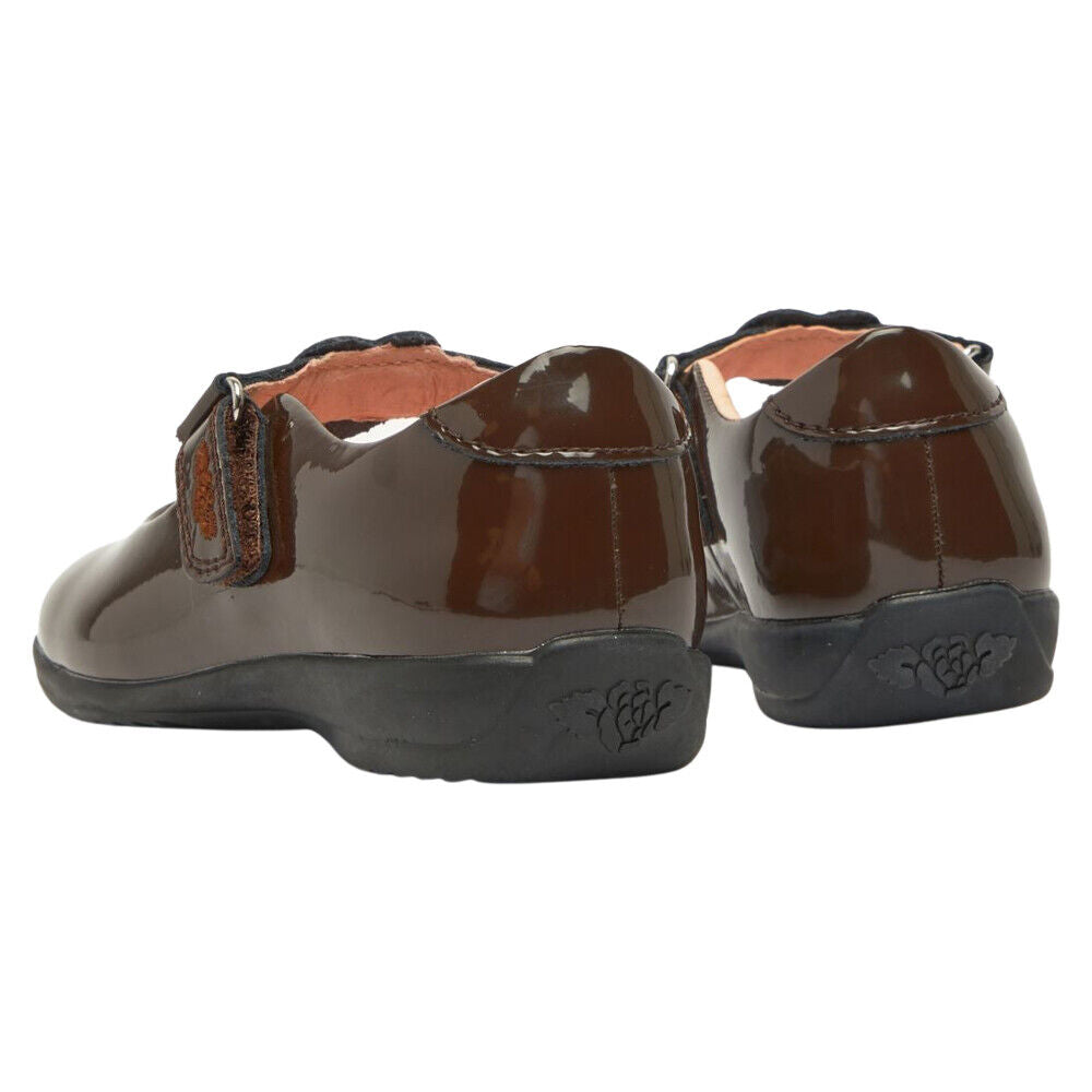 Lelli Kelly LK8105 (DJ01) Valentina Brown Patent School Shoes F Fitting