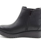Heavenly Feet New Rolo Black Low Wedge Vegan Ankle Boots