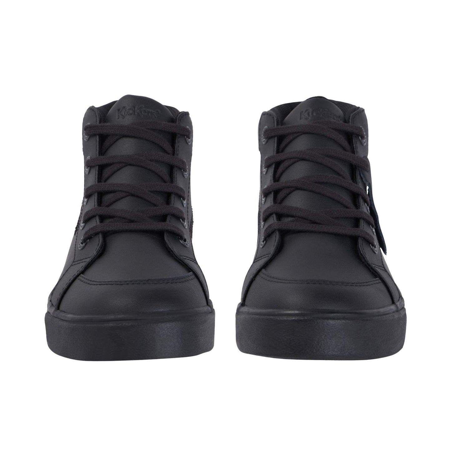 Kickers Youths Tovni Hi Black Leather School/Work Shoes Boots