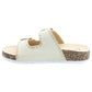 Heavenly Feet Womens Sandy Vegan Friendly Beige Sandals