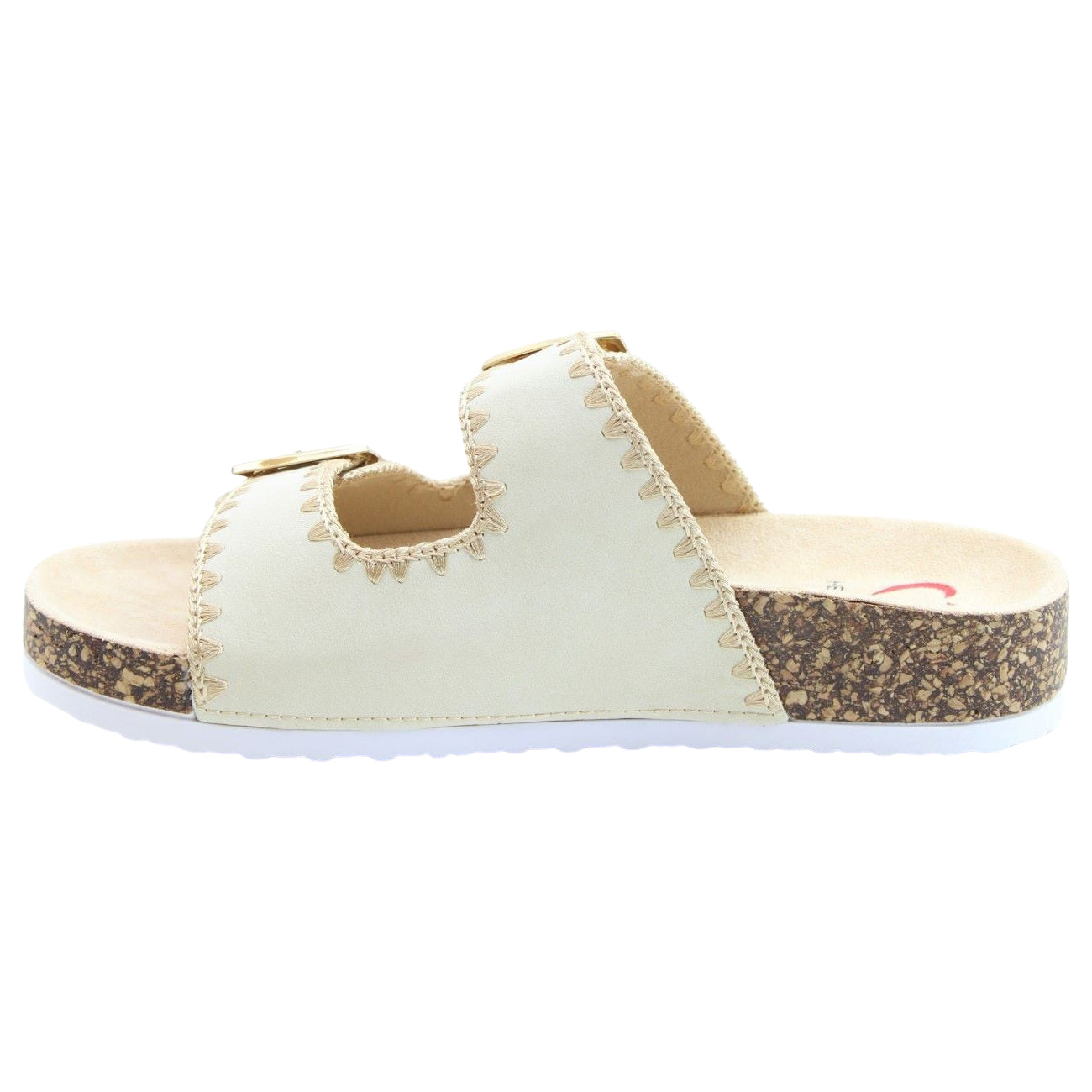 Heavenly Feet Womens Sandy Vegan Friendly Beige Sandals
