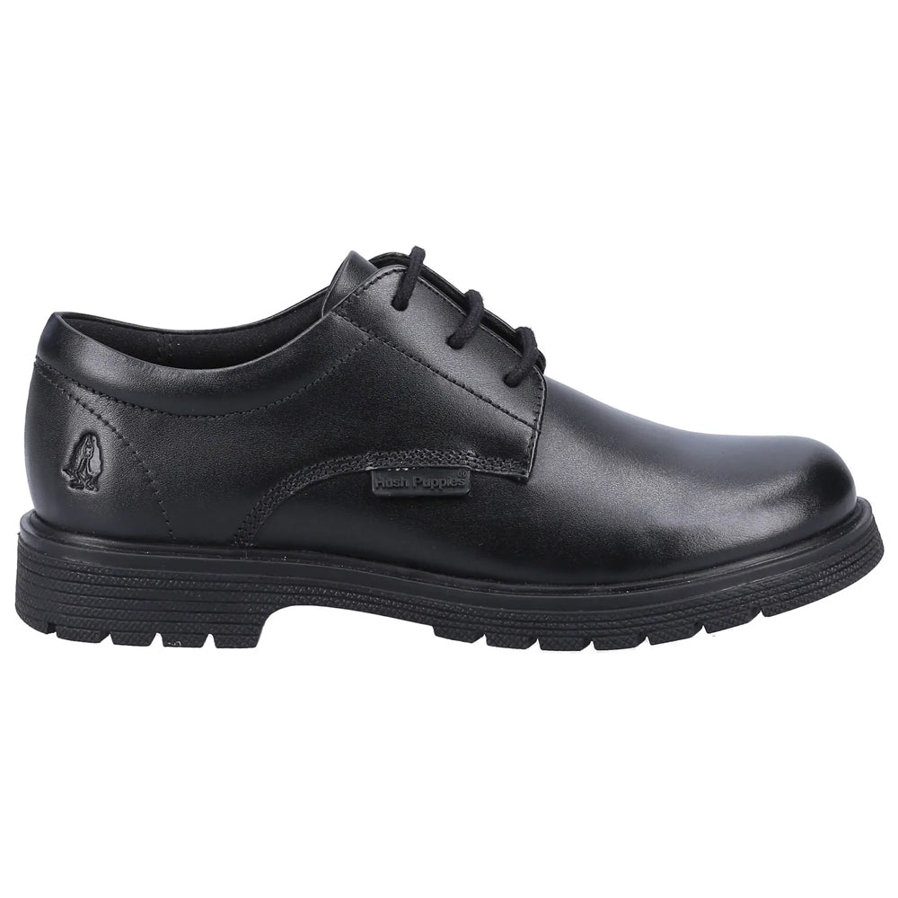 Hush Puppies Polly Black Lace Up School Shoes