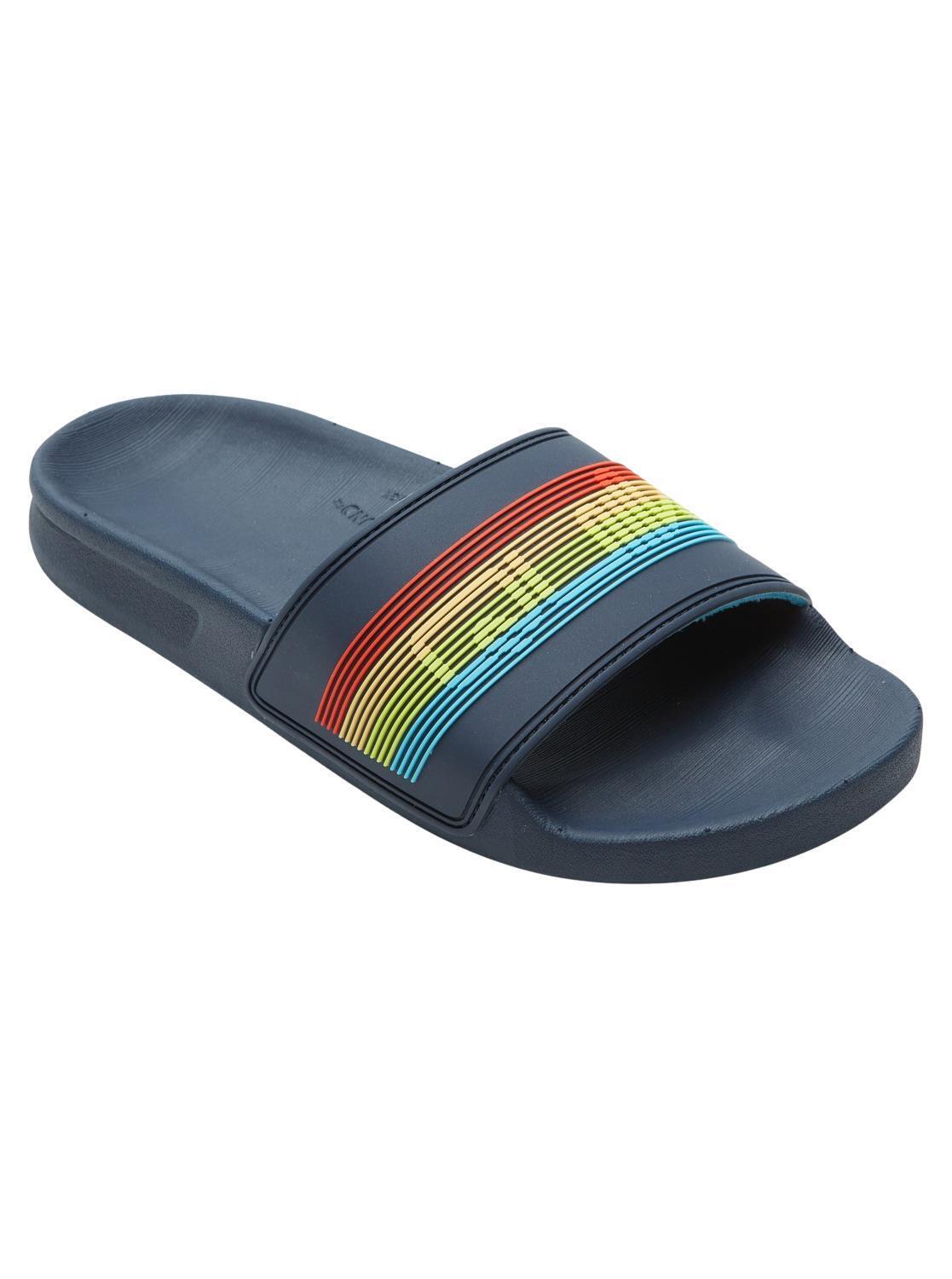 Quiksilver Rivi Wordmark Navy Slip On Slider Sandals