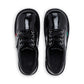 Girls Kids Kickers Kick Lo Black Patent Leather School Shoes 1-13498