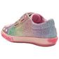 Lelli Kelly LK2037 (GX02) Unicorn Rainbow Multi Glitter Double Strap Shoes