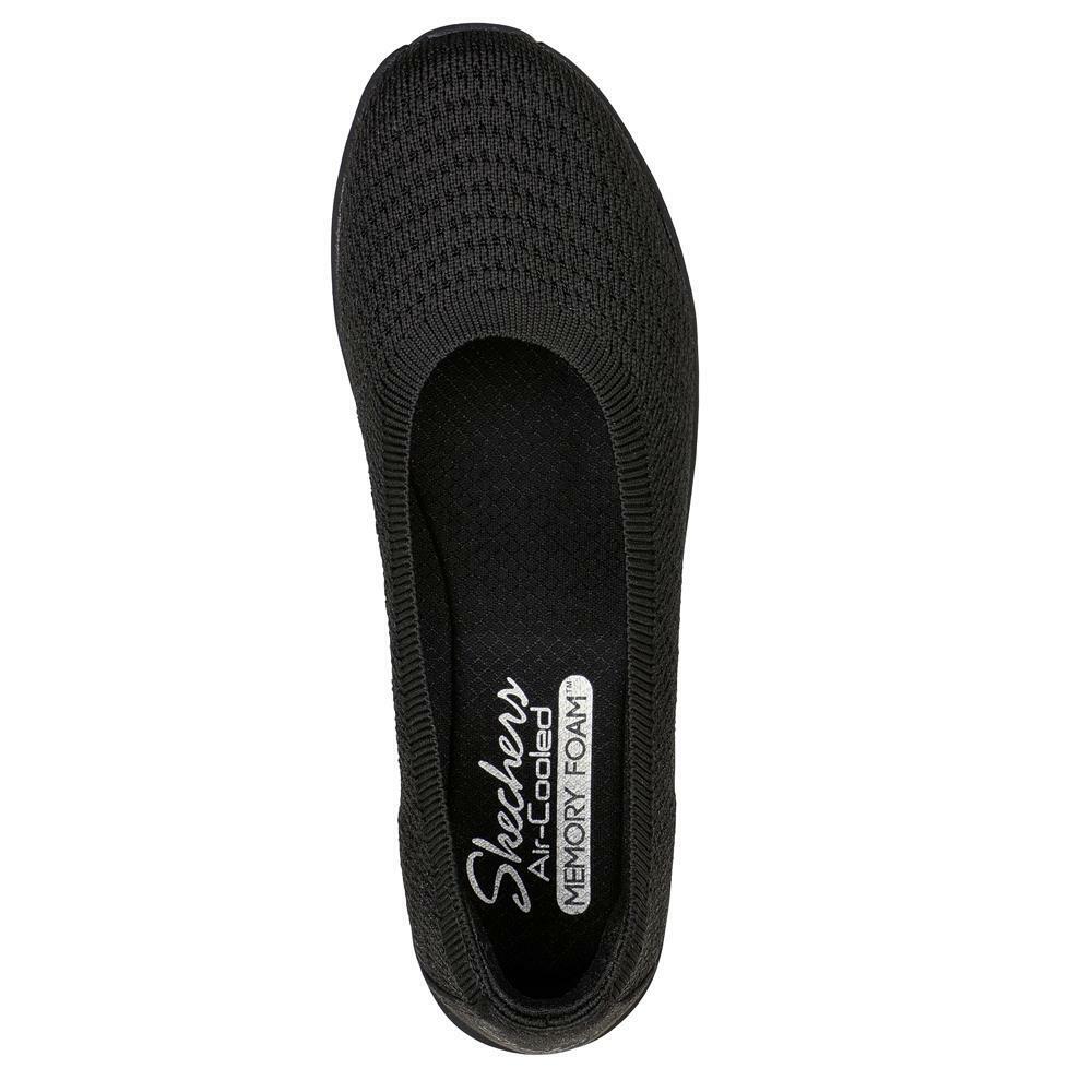 Skechers Ladies B Cool Wonderstruck Black Slip On Vegan Shoes 100360/BBK
