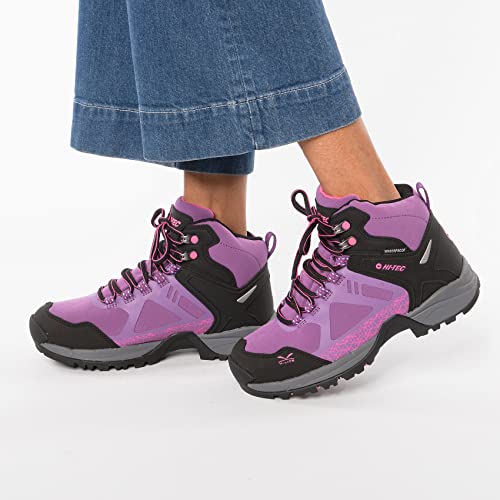 Hi-tec Ladies V-Lite Psych WP Violet/Black/Light Grey Waterproof Hiking Boots