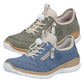 Womens Rieker Green Blue Elasticated Shoes N42G0