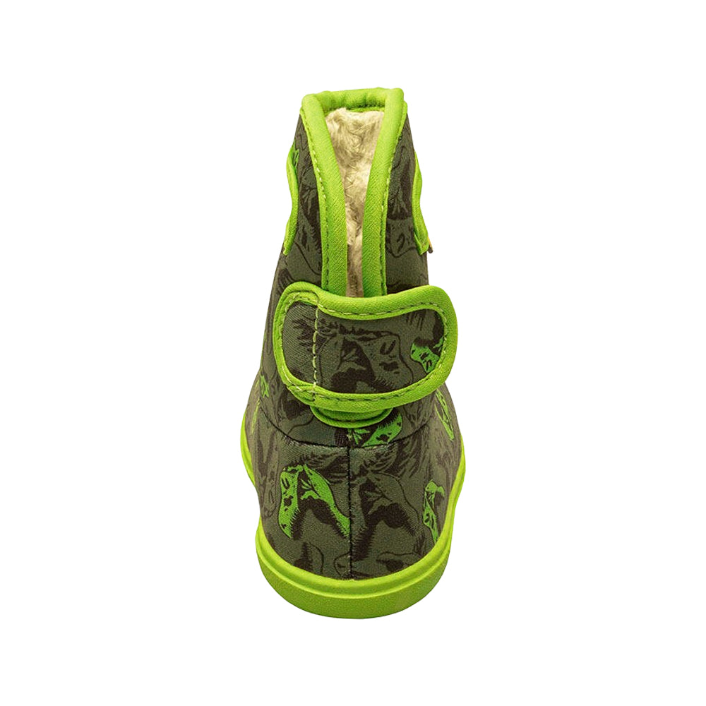 Baby BOGS Cool Dino Dark Green Multi Waterproof Washable Warm Wellies Boots