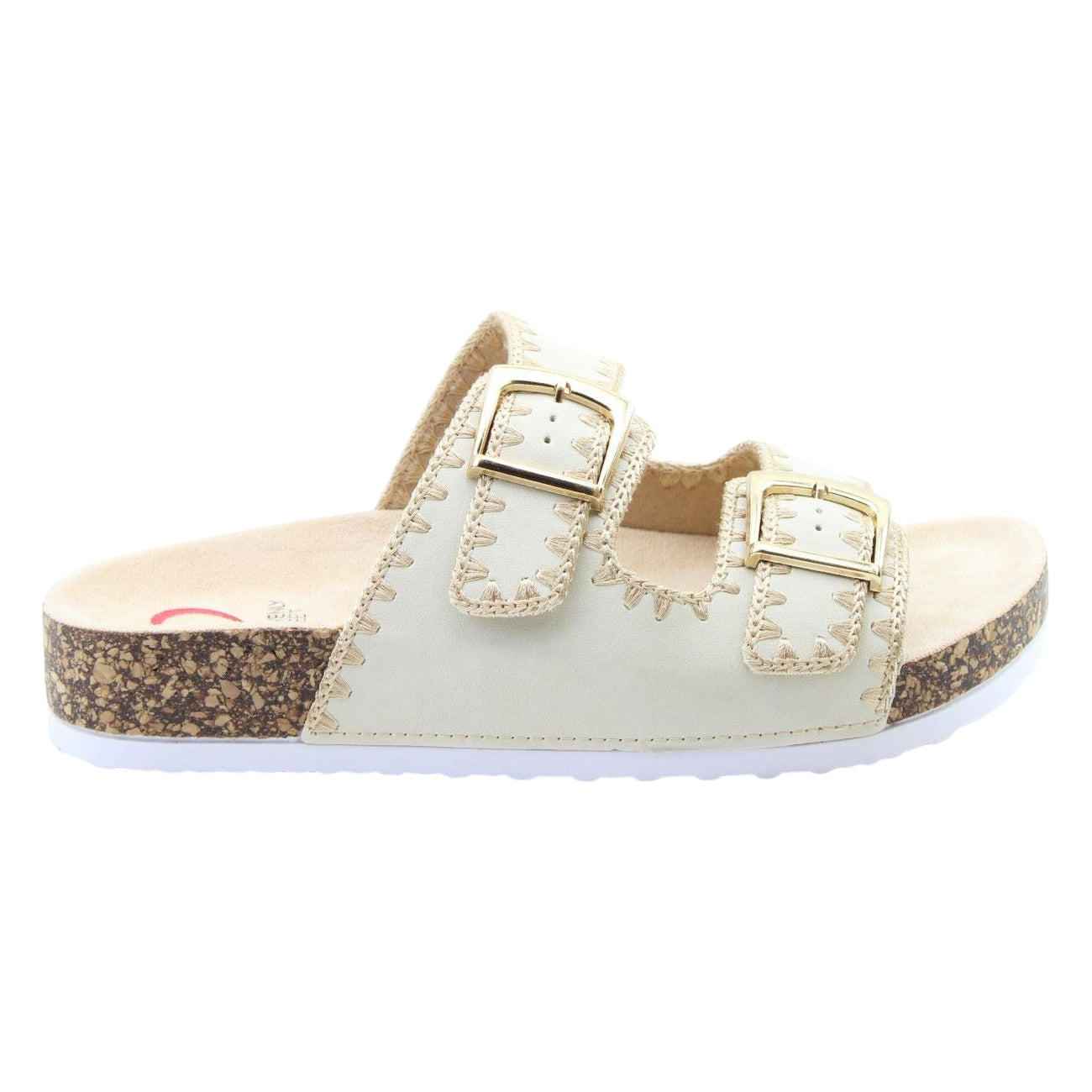 Heavenly Feet Womens Sandy Vegan Friendly Beige Sandals