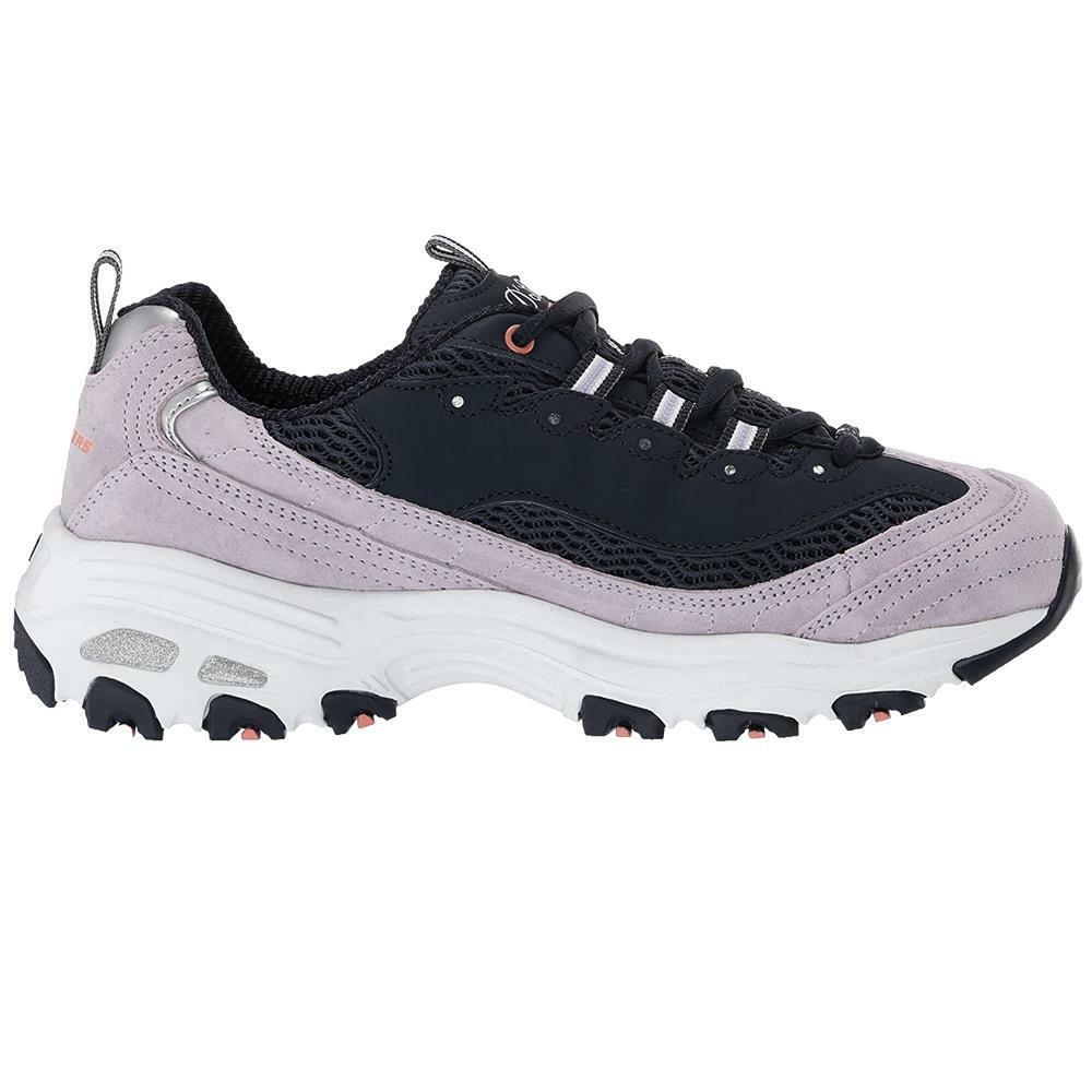 Ladies Skechers D’Lites Moon View Navy/Lavender Trainer Shoes 13171/NVLV