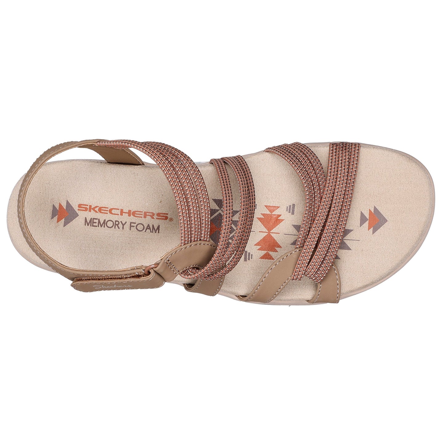 Skechers Womens Summer of Fun Mocha Strappy Vegan Sandals
