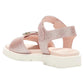 Lelli Kelly LK2070 (AC01) Brite Pink Rainbow Diamante Adjustable Strap Sandals