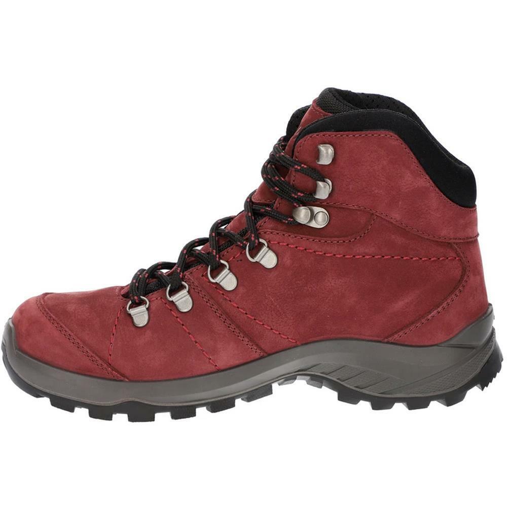 Hi-Tec Ladies Ortler Mid Waterproof Plum Leather Walking Boots
