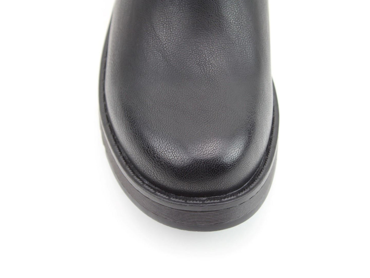 Heavenly Feet New Rolo Black Low Wedge Vegan Ankle Boots