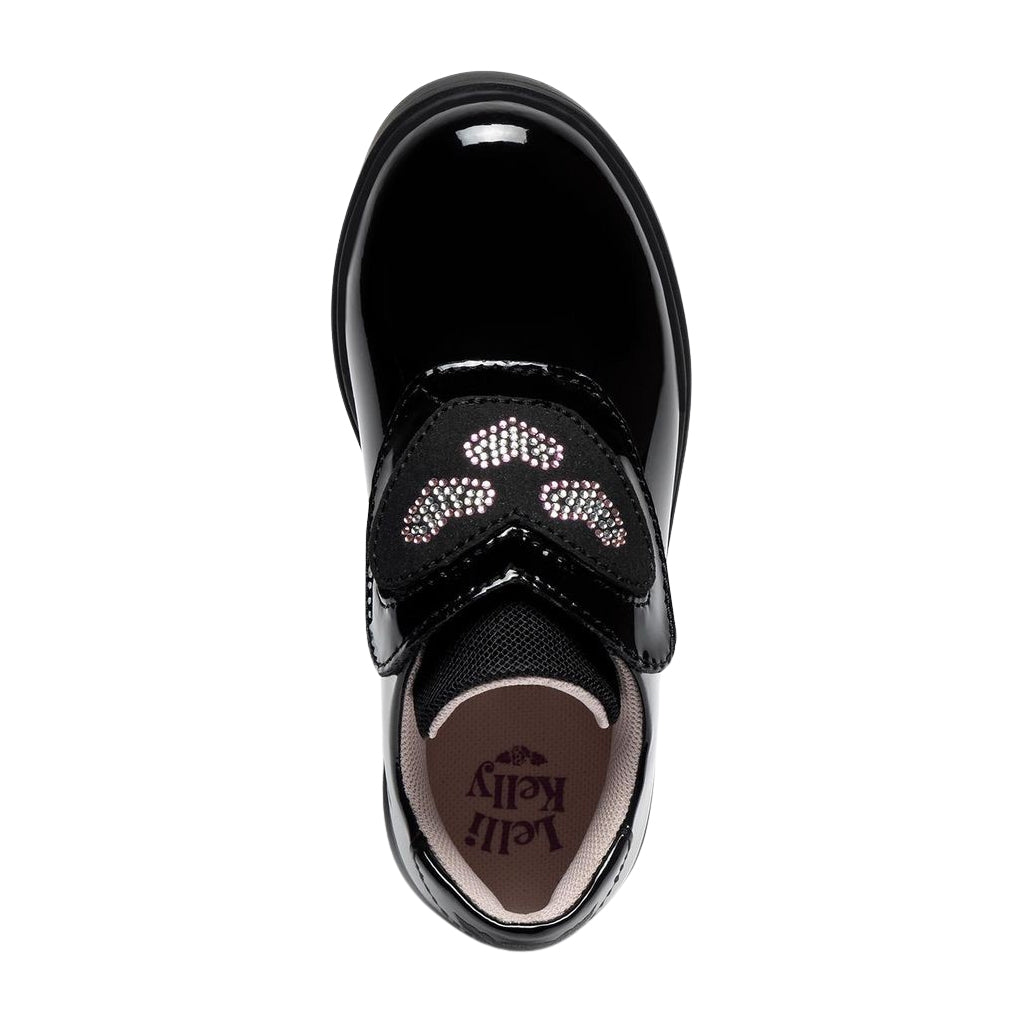 Lelli Kelly Eloise Black Patent Roly Sole School Shoes LK8944 NE03