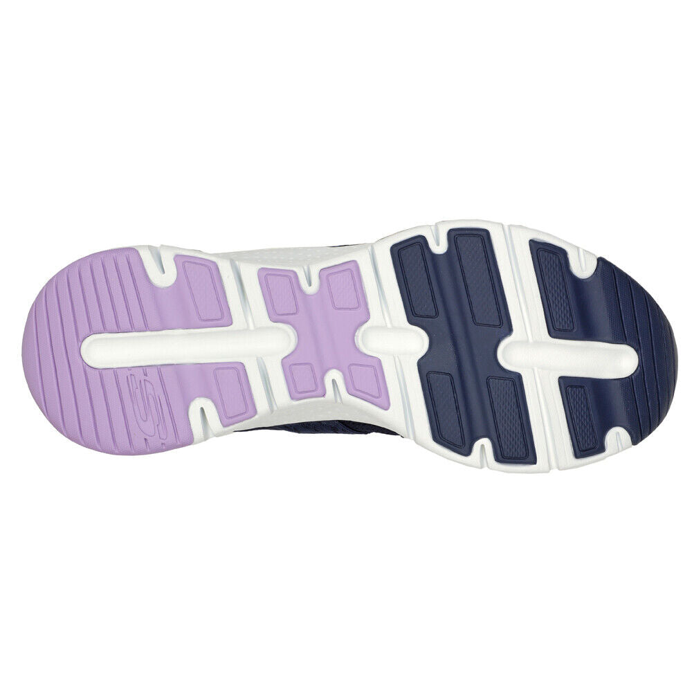 Skechers Ladies Arch Fit Modern Rhythm Navy Lavender Vegan Shoes 149717/NVLV