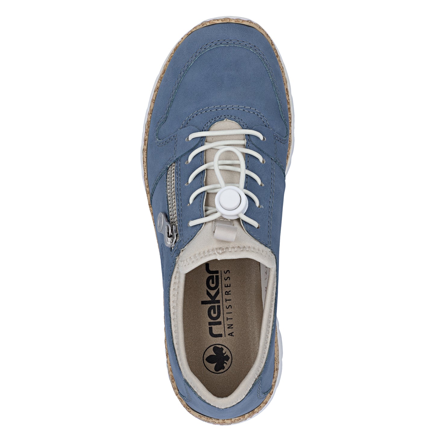Womens Rieker Green Blue Elasticated Shoes N42G0