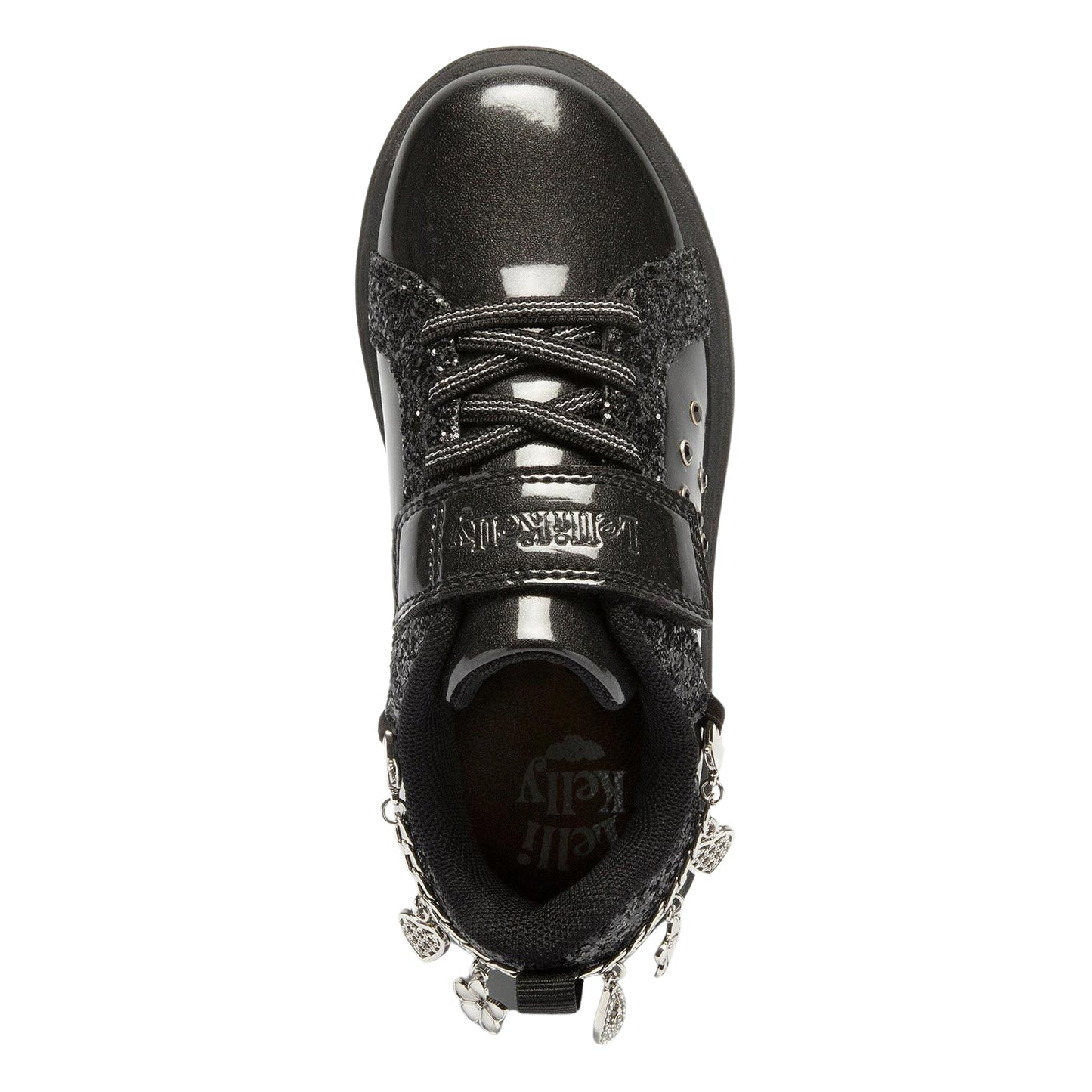Lelli Kelly LK3800 (AB01) Gioiello Black Shiny Charm Bracelet Trainers Shoes