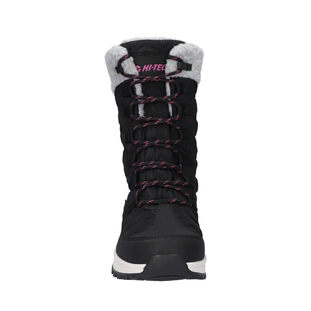 Hi-Tec Ladies Sophia Black Fuchsia Waterproof Warm Lined Boots
