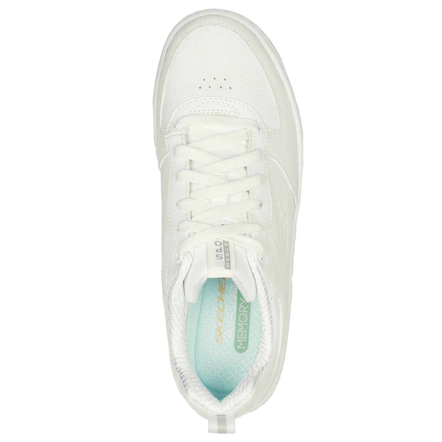 Skechers Womens Sport Court 92 Illustrious White Leather Classic Lace Up Trainer Shoes