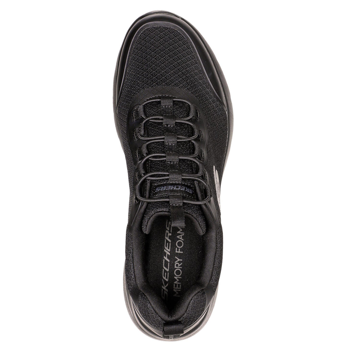 Skechers Mens Dynamite 2.0 Setner Black Slip On Lightweight Vegan Trainers Shoes
