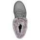 Skechers Womens Trego Winter Feelings Grey Waterproof Fur Collar Ankle Boots