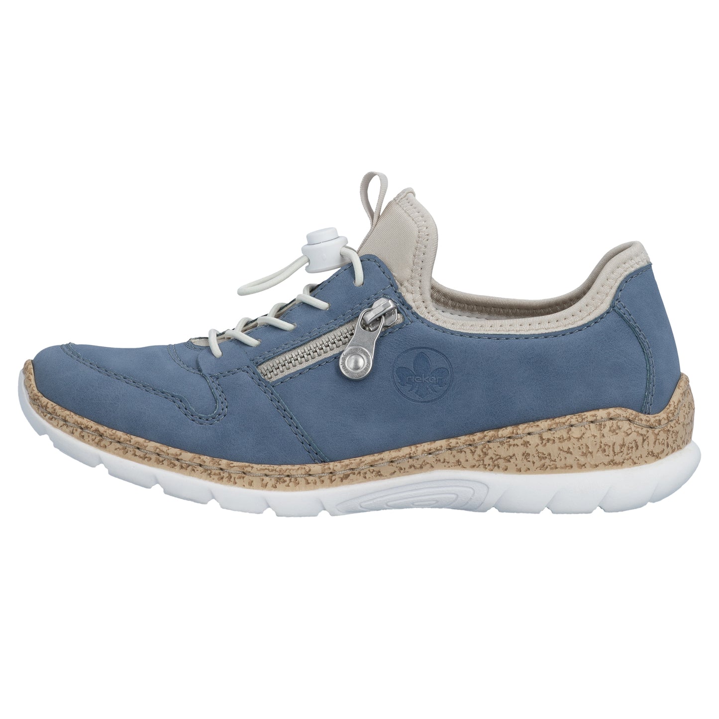 Womens Rieker Green Blue Elasticated Shoes N42G0