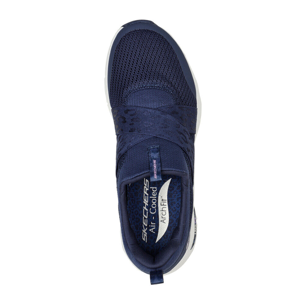 Skechers Ladies Arch Fit Modern Rhythm Navy Lavender Vegan Shoes 149717/NVLV
