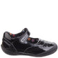 Girls Infants Hush Puppies Rina Black Patent Adjustable Strap Mary Jane School Shoes