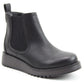 Heavenly Feet New Rolo Black Low Wedge Vegan Ankle Boots