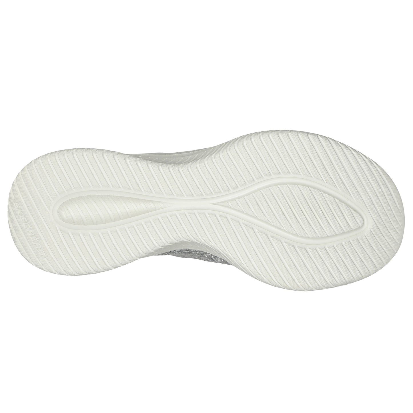 Skechers Ladies Ultra Flex 2.0 Smooth Step Light Grey Slip In Vegan Shoes