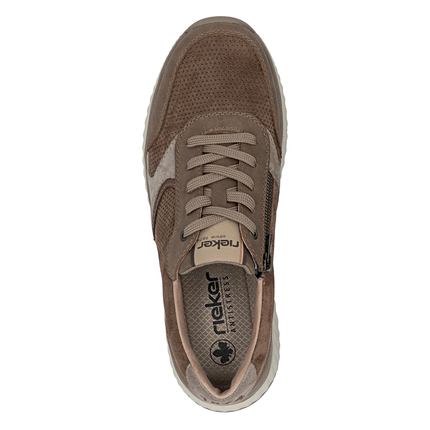 Rieker Mens Casual Trainers Shoes Blue Brown B0606