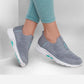 Skechers Womens Go Walk 6 Fabulous View Grey Lightweight Slip Ins Shoes