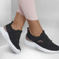 Skechers Ladies Skech-Air Perfect Steps Black/Rose Gold Vegan Trainers Shoes