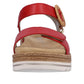 Remonte D0Q52-33 Red Leather Adjustable Slingback Sandals
