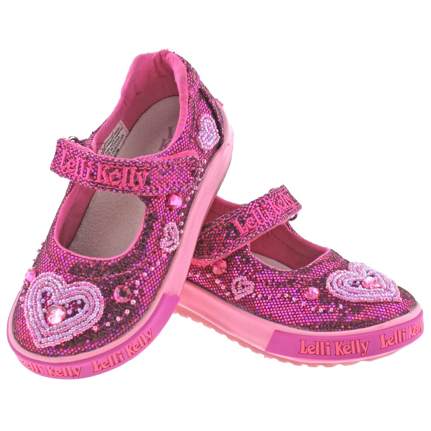 Lelli Kelly LK3010 (GW01) Purple Glitter Ava Baby Dolly Shoes